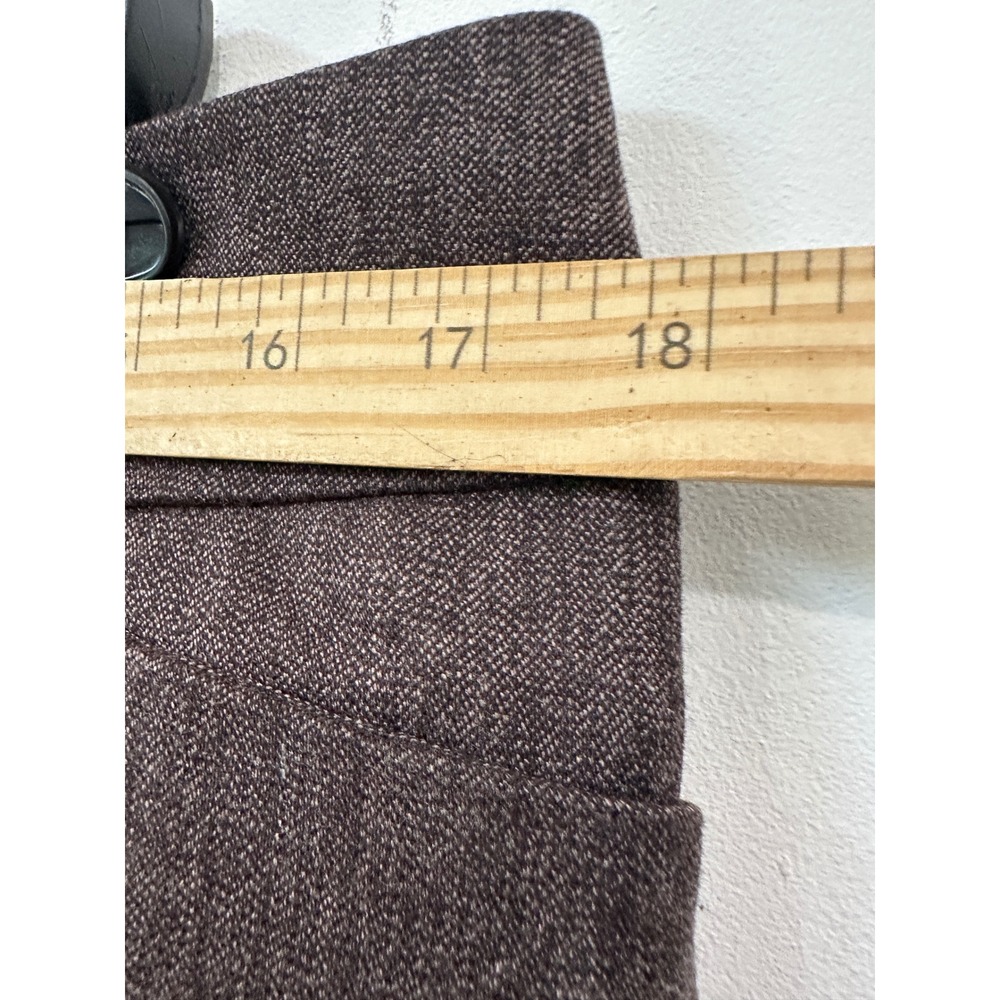 LOFT Julie Dress Pants Brown Heathered Straight Leg Career Trousers Sz 12 Chic - Picture 4 of 8
